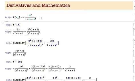 Derivatives And Mathematica Youtube