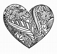 A heart to color by 366Hearts.com Valentine Coloring Pages, Heart ...