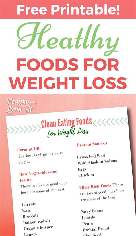 Check spelling or type a new query. Printable Clean Eating Grocery List for Weight Loss ...