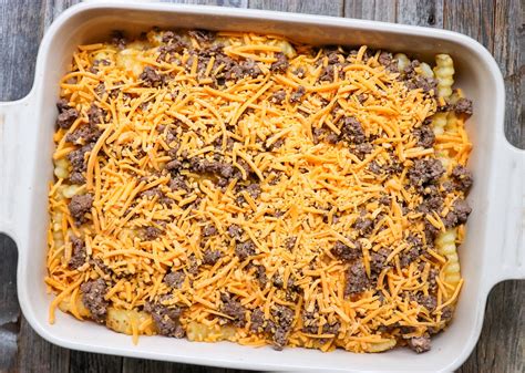 Cheeseburger And Fries Casserole Easy Kid Friendly Dinner Recipe