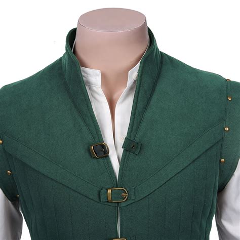 Tangled Flynn Rider Vest Shirt Outfits Halloween Carnival Suit Cosplay