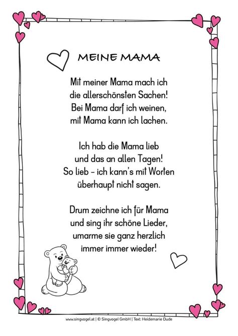 Pin Von Birgit Krieger Auf Muttertag Mama Gedicht Lieder Zitate Zeit