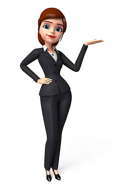 Royalty Free Animated Cartoon Business Person Cartoon Secretary