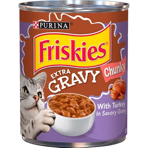 Every time i try to buy canned cat food, the shelves are almost empty of all purina products. (12 Pack) Friskies Gravy Wet Cat Food, Extra Gravy Chunky ...