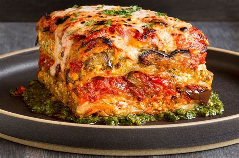 Vegan Grilled Garden Vegetable Lasagna With Puttanesca