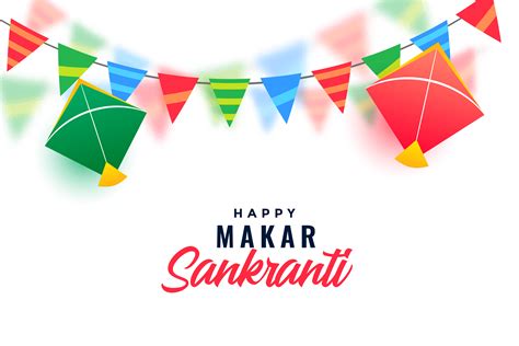 Makar Sankranti Celebration With Colorful Kites Download Free Vector