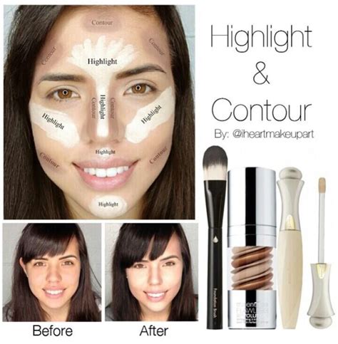 Easy Make Up Guide Contouring And Highlighting Contour Makeup How