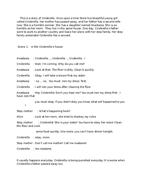 🎉 Cinderella Story Speech Narrative Speech About Cinderella 2022 10 24