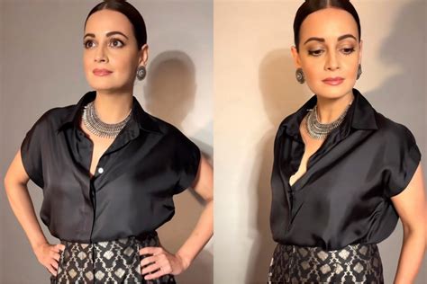 Dia Mirza Turns Heads In Two Piece Set From Payal Khandwala