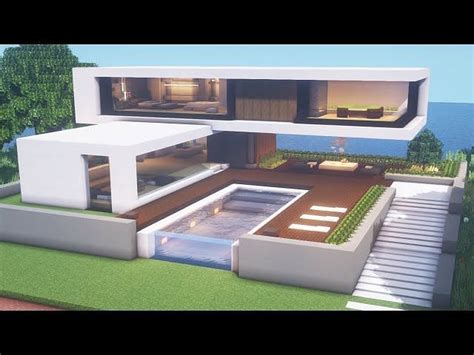 Modern House Minecraft Blueprints Layer By Layer Elite Modern Mansion My XXX Hot Girl