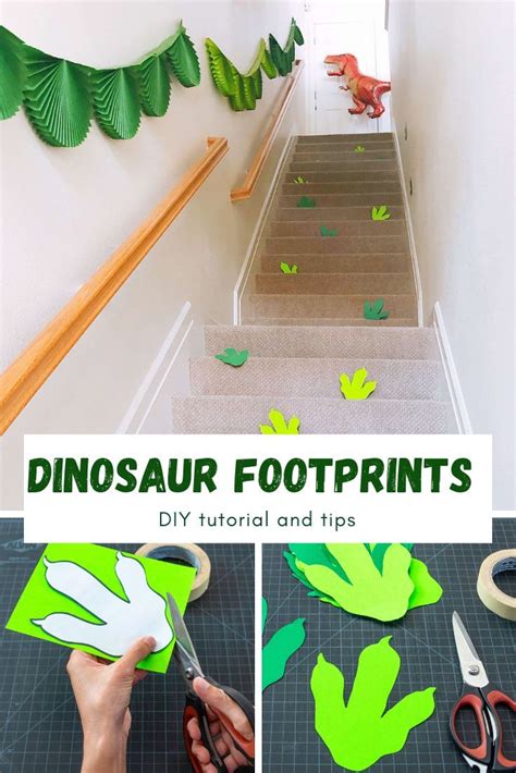 Diy Dinosaur Footprints Footprints Party Decoration Dinosaur Birthday