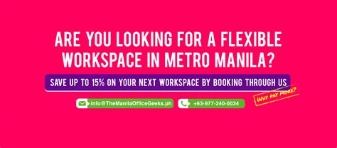 Flexible Workspace Solutions Metro Manila Philippines