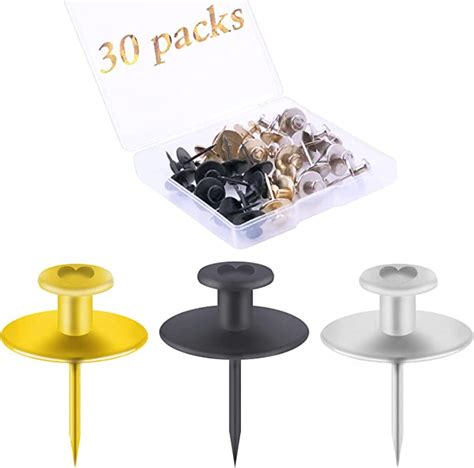 30 Pcs Push Pins Picture Hanger Hooks Double Headed Nails Push Pin For