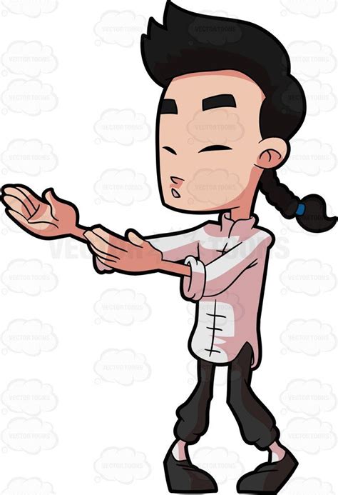 A Chinese Man Practicing A Tai Chi Move Vector Graphics Vectortoons