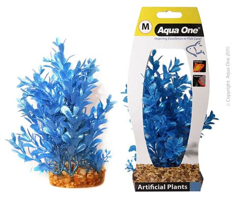 Aqua One Plastic Plant Narrow Ludwigia Blue Wonderworld Aquarium