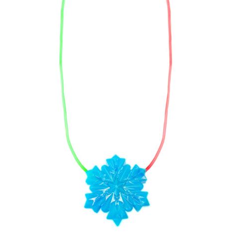 Xmas Light Up Snowflake Necklace Partydragon