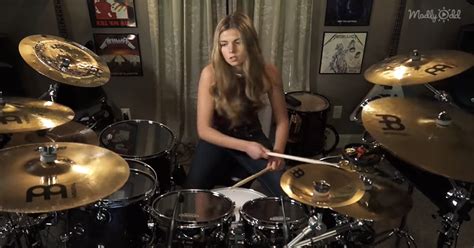 Young Girl Plays Drums Like A Pro Madly Odd