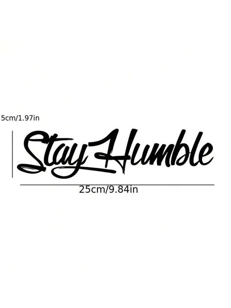 reflective car sticker stay humble english car body sticker side door sticker to keep humble