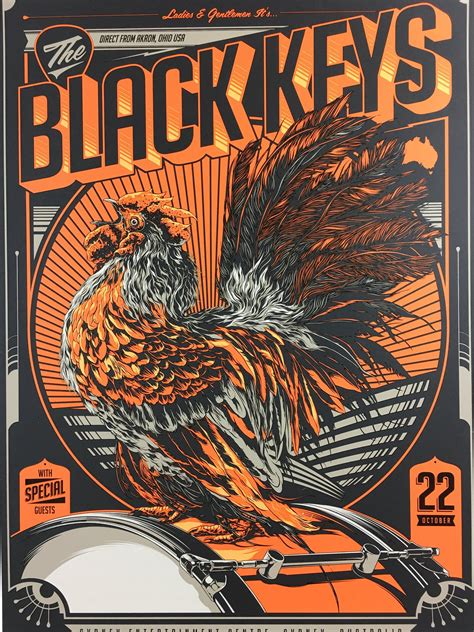 The Black Keys 2012 Ken Taylor Poster Sydney Australia Sn