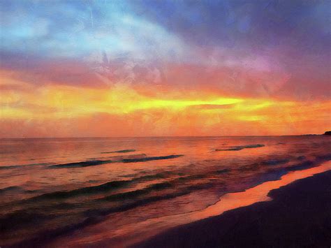 Siesta Key Florida Sunset 05 Painting By Am Fineartprints