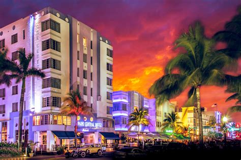 Search hotels in south beach, a neighborhood of miami beach (fl), united states. South Beach Miami in Fiery Light at Night - iDesign Gallery