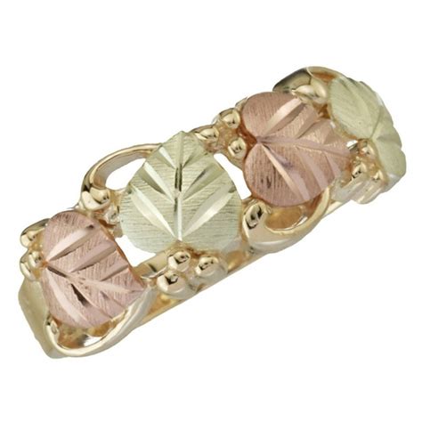 Black hills silver and gold women's rings. 10K Black Hills Gold Leaves Ring - BlackHillsGold.Direct ...