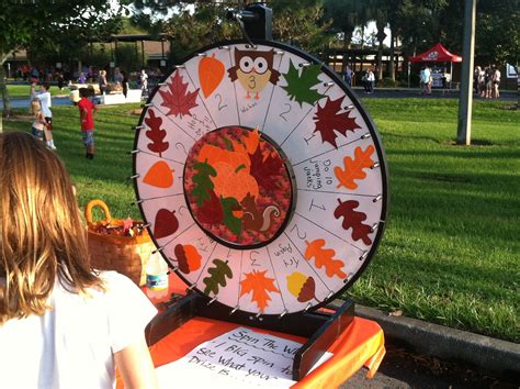 Elementary School Fall Festival Game Ideas Wheel Spin