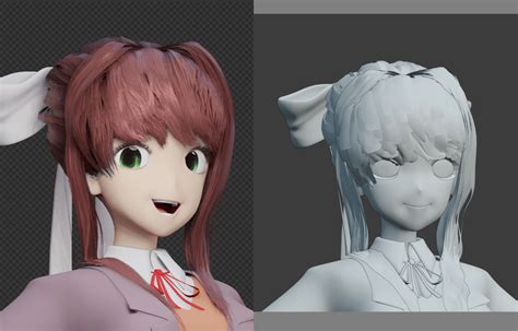 Monika 3d Model Wip 3 Blender 29 Rddlc