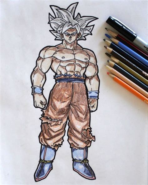 How To Draw Ultra Instinct Goku Easy Dragon Drawings Cool Drawings