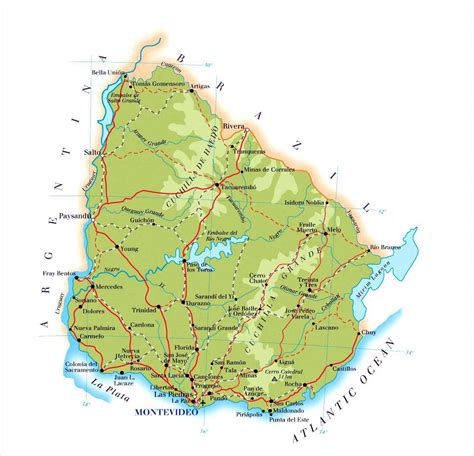 Mapas Imprimidos De Uruguay Con Posibilidad De Descargar