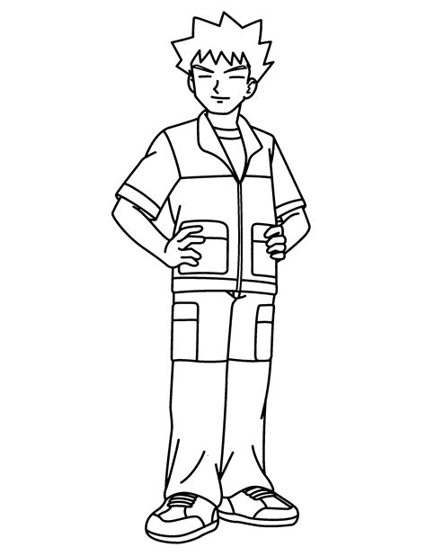 Pokemon Brock Coloring Pages