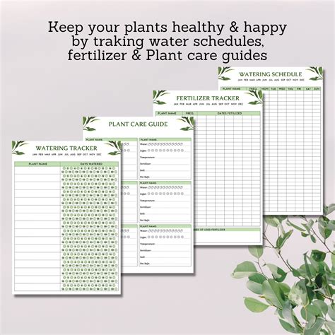 Plant Care Planner Printable Plant Care Tracker House Plant Etsy
