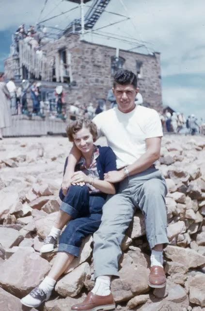 35mm Slide Vintage 1950s Young Couple Posing Colorado Red Border Kodachrome 1440 Picclick