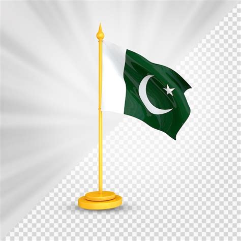 Premium Psd Pakistan Flag 3d Render