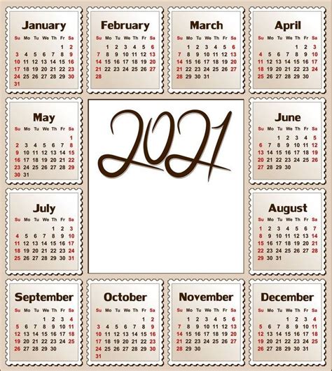 Free Printable 12 Month Calendar 2021 Calendar Printables Free Blank
