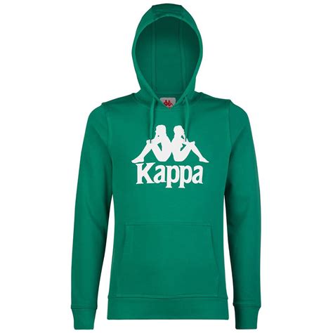 Kappa Zimim Mens Eighties Retro Logo Hoodie In Green