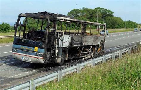 Coach Fire Chaos On The A55 North Wales Live