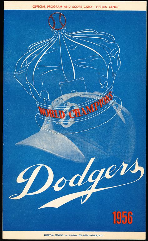 Lot Detail 1956 Brooklyn Dodgers Baseball Program Vs Philadelphia