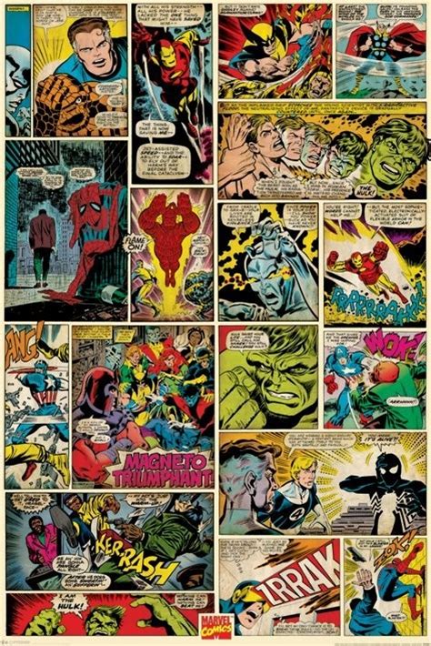 Marvel Comics Comic Panels Plakát Obraz Na Zeď 31 Zdarma