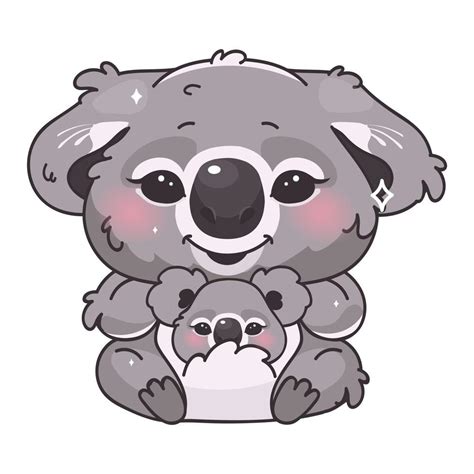 Cute Koala Kawaii Cartoon Vector Character Adorable And Funny Animals