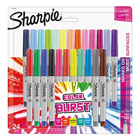 Versatile and vibrant, they're pe. Sharpie Color Burst Permanent Markers, Ultra Fine Point ...