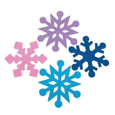 Fabulous Foam Jumbo Snowflakes Craft Supplies 24 Pieces Walmart