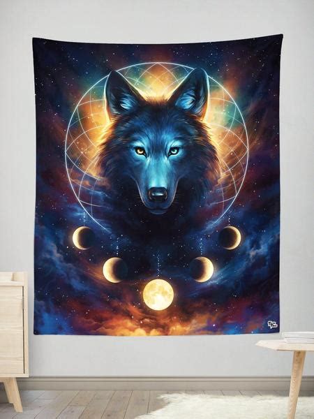 Dream Catcher Wolf Wall Tapestry Electro Threads
