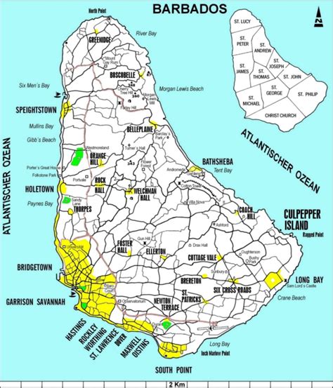Barbados Cities • Map •