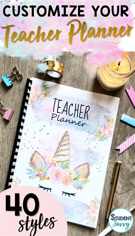 Teacher Planner 2020 Editable Teacher Binder Covers Distance Learning