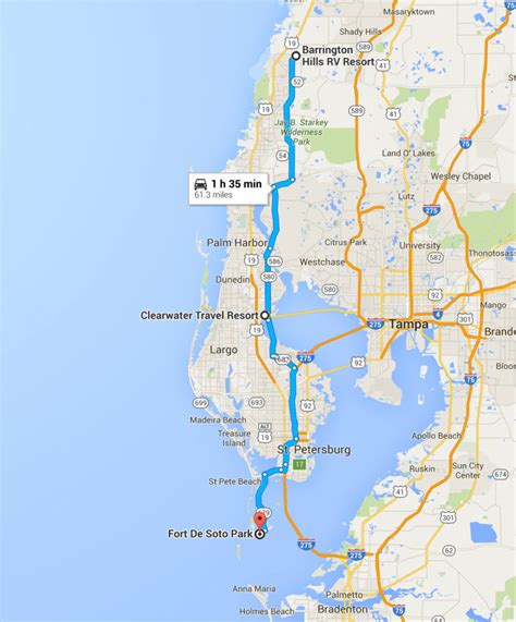 Trials And Tribulations Of Getting A Spot At Fort De Soto Park Terra Verde Florida Map