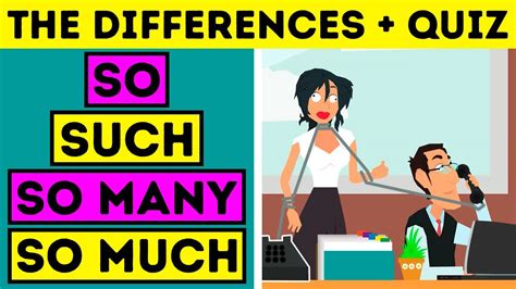 The Differences Between So Such So Much So Many 😃 Youtube