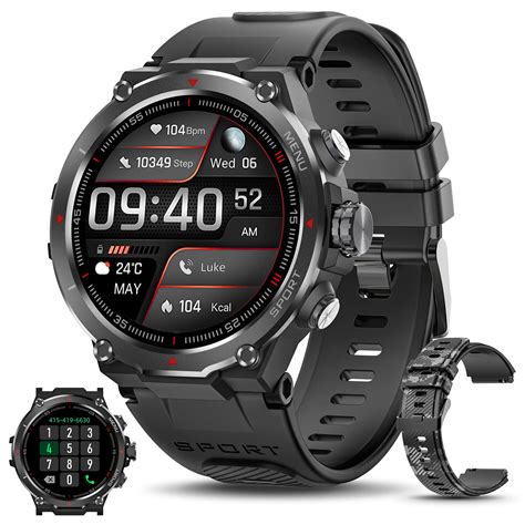 Military Smart Watch For Men Answer Dial Calls 2022 Newest Bluetooth Tactical Smartwatch For