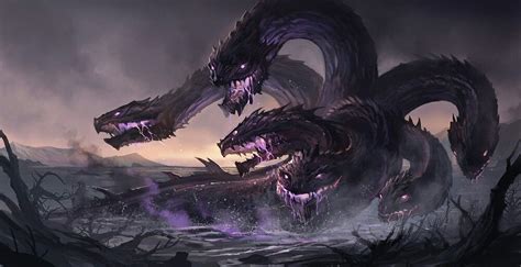 Lernaean Hydra Is A Legendary Creature In Greek Mythology Fantasy