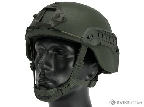 Matrix Mich 2000 Helmet W Nvg Mount And Side Rail For Airsoft Od Green